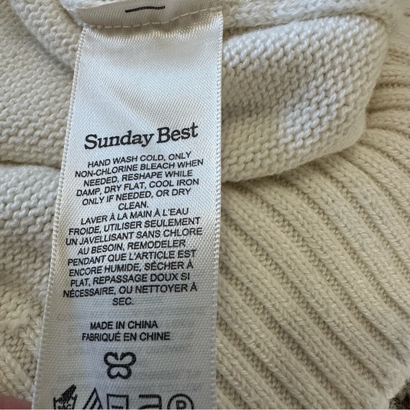 Sunday Best Peggy Sweater Size XS Cream Aritzia - Picture 7 of 11